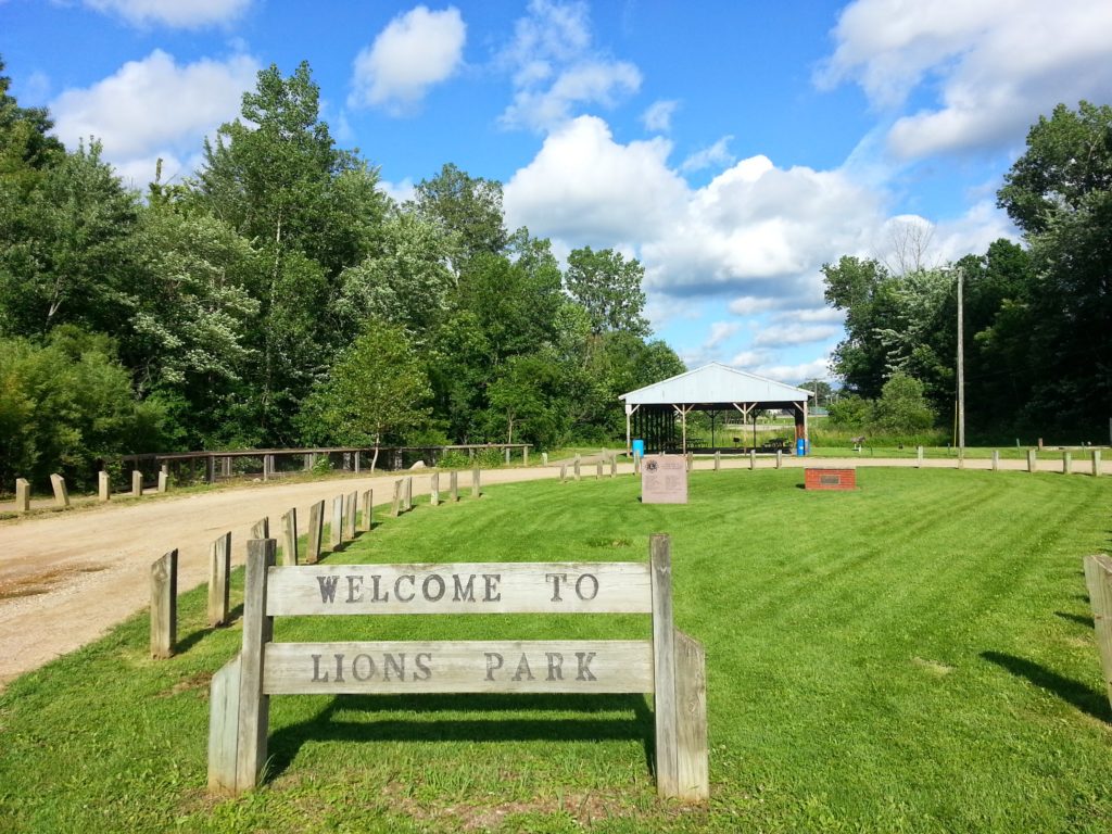 Lions Park, Bangor, on the Black River, with Riverfront Trail