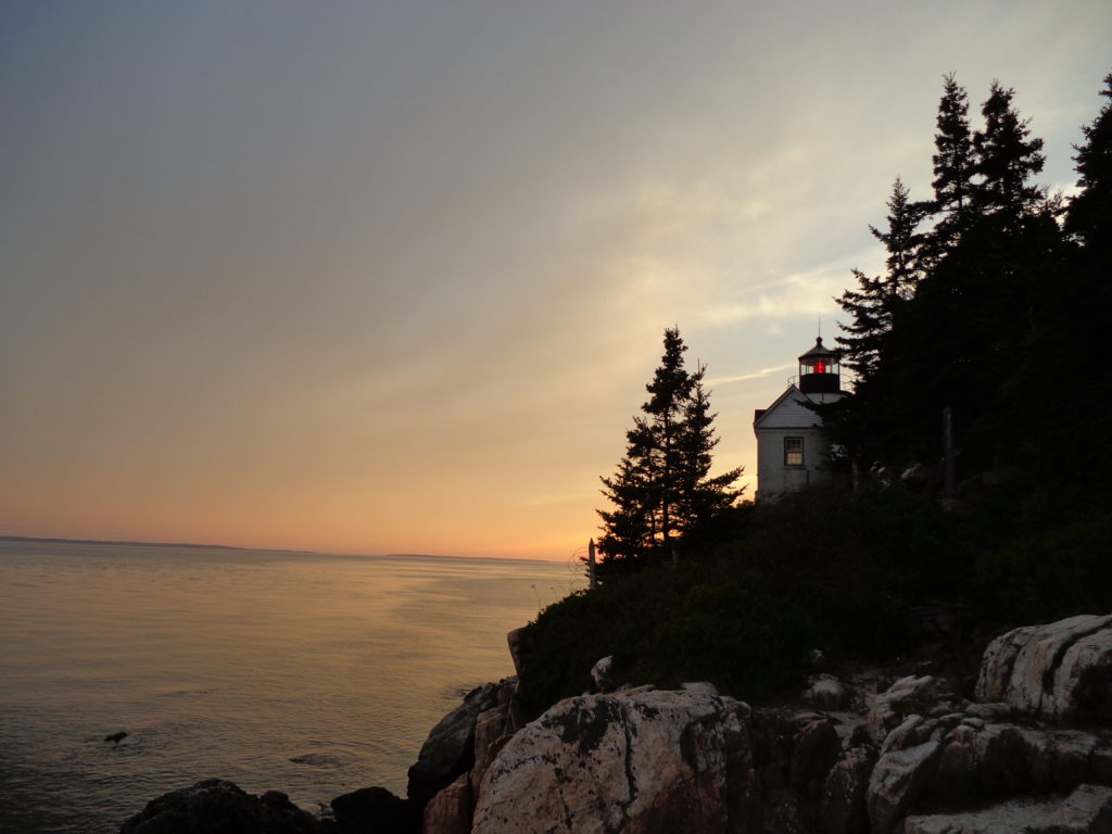 Sunset, Bass Harbor Head Lighthouse, Acadia National Park, Maine