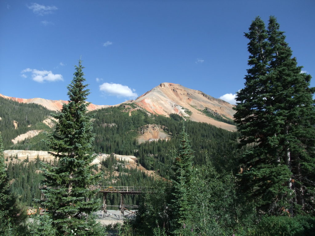 Red Mountain Mining District, San Juan Mountains, Ouray County, along U.S. Route 550 (the Million Dollar Highway)