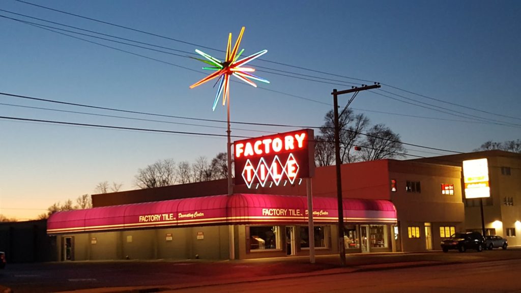 Factory Tile at dusk