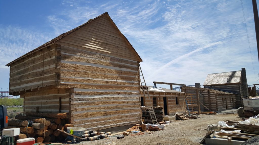 Fort Nashborough (under restoration work), Nashville, Tennessee