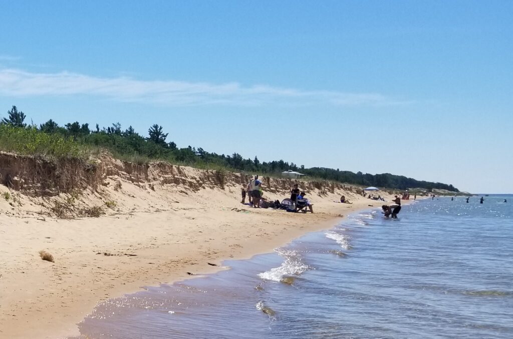 Lake Michigan Beach along U.S. Route 2