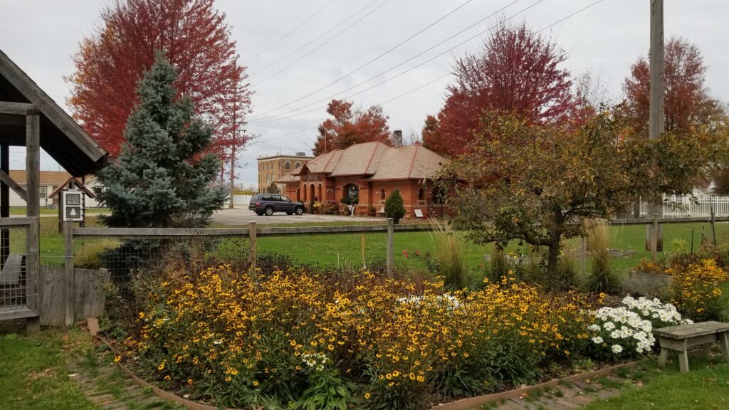 Old Three Oaks Depot and Three Oaks Community Garden