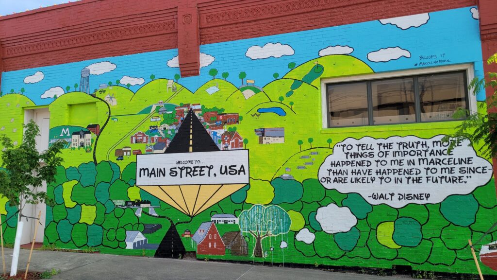 Wall mural of “Main Street USA”