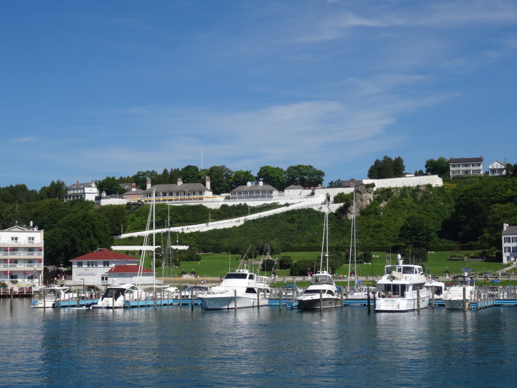 Fort Mackinac, Marquette Park, and Mackinac Island Harbor