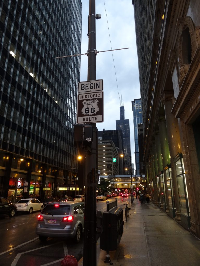 Historic Route 66 Begin Sign