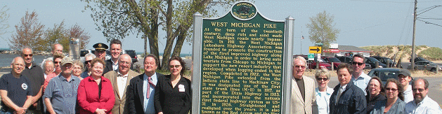 West Michigan Pike historic marker